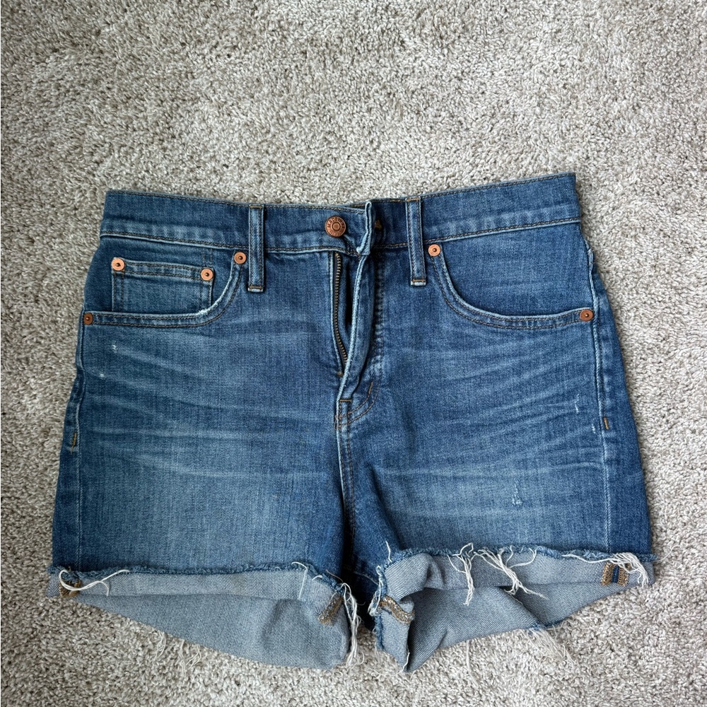 Madewell High Rise Classic Blue Jean Shorts